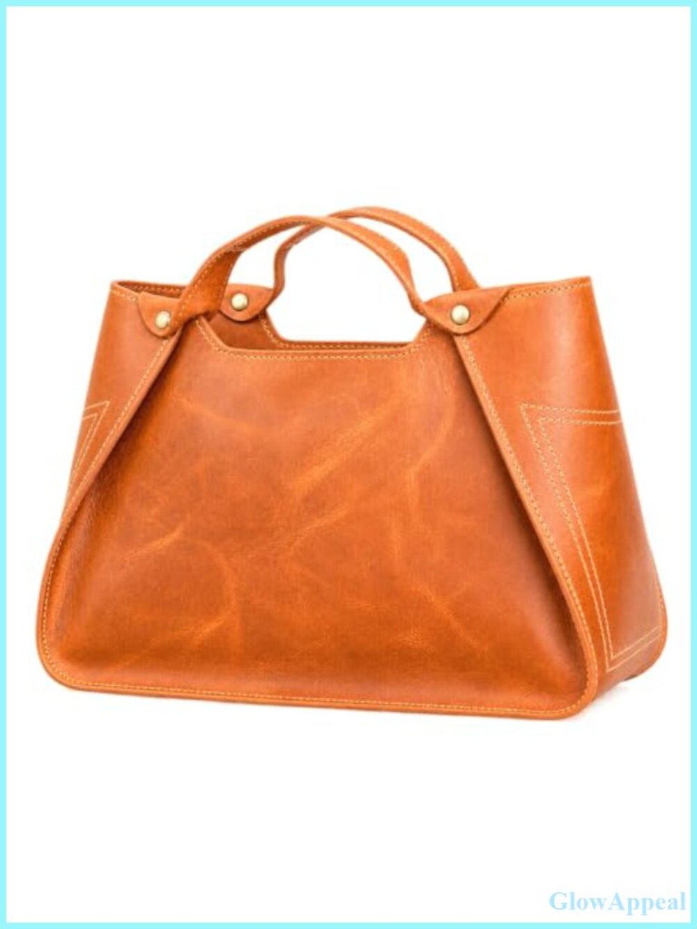 Leather Tote Bag for Women Structured Zip Top Purse Work Travel Handbag